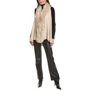 Surell Accessories Womens  Knit Vest, White